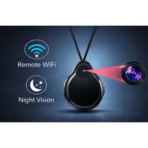 WIFI Wireless Wearable Body Micro Camera Motion Sensor Video Voice Recorder Home Security Camcorders, Webcam Built in Battery