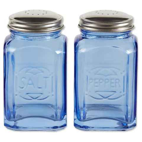 RSVP Retro Glass Salt & Pepper Shaker Set