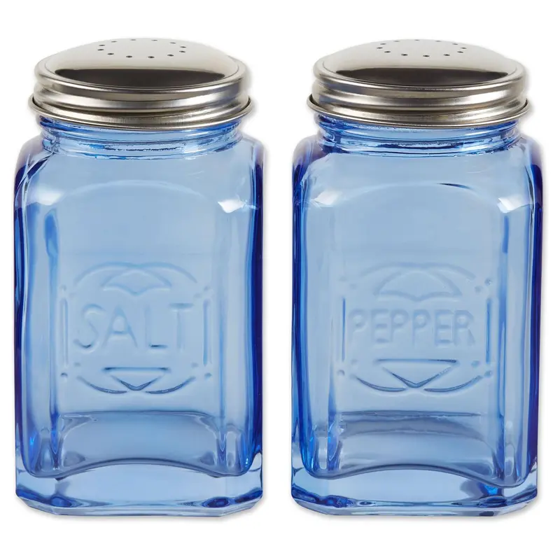 RSVP Retro Glass Salt & Pepper Shaker Set