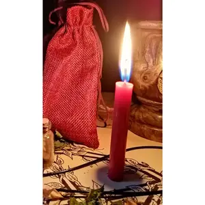 Red Love Romance Pack of 12 Wicca Occult Witch Ritual Spell Chime Candles