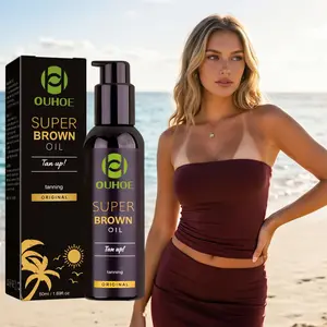 OUHOE Tanning Oil | Helps Enhance Your Natural Tan | Creates Natural-Looking Golden Brown Skin | Non-Greasy Fast Absorbing | Even Streak-Free Moisturizing Body Oil | For Women & Men