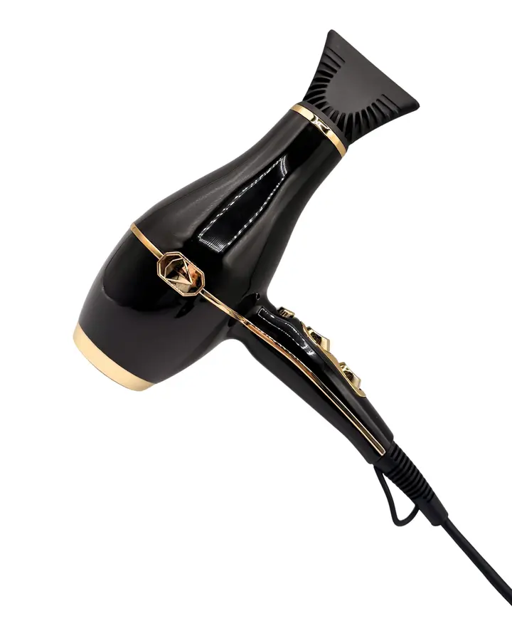 Professional Hair Dryer with 2 Nozzles - Open Air Diffuser, Concentrator Included