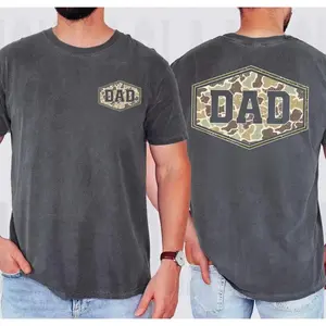 Comfort Colors Camouflage Dad Shirt, Retro Varsity Dad Tee, Duck Camo Father’s Day Gift, Classic Dad Shirt, Retro Dad Shirt, Gift For Dad
