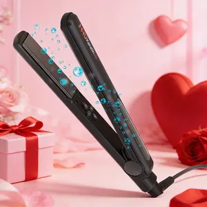 Ultimate Valentine's Gift: 1" Ceramic Flat Iron with PTC Heating & 3D Floating Plates for Perfect Hair