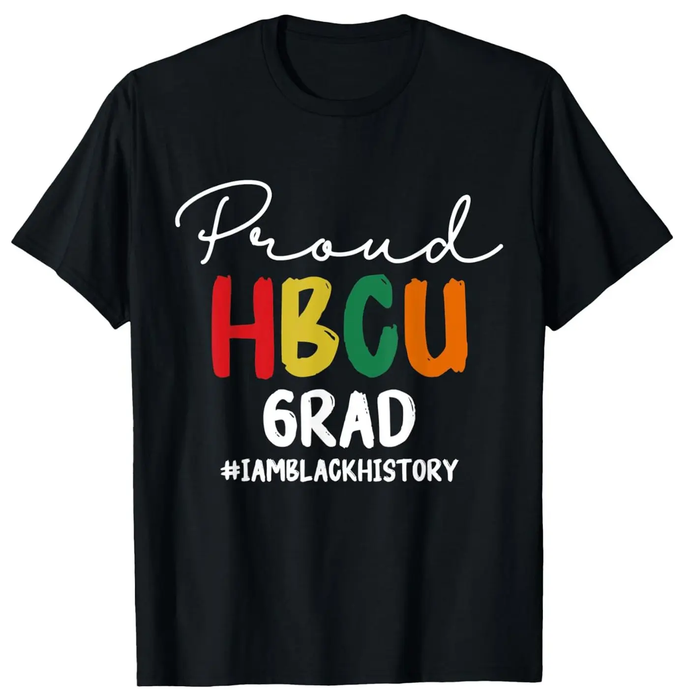 Men's HBCU History Graphic Tshirt, Casual Short Sleeve Crewneck in 100% Pure Cotton, All Seasons Basic Look for Valentine's Day Gift