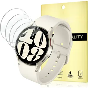 4 Pack Galaxy Watch 7 / Galaxy Watch 6/5/4 Screen Protector 40mm, Waterproof Tempered Glass Screen Protector Cover Compatible with SAMSUNG Galaxy Watch 7/6/5/4 40mm Smartwatch