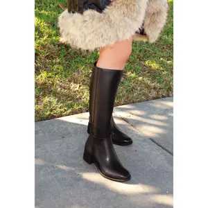 Stephany Knee High Boots - Black