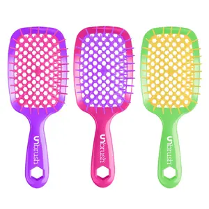UNbrush Detangling Hair Brush Neon Collection (3 Brushes)