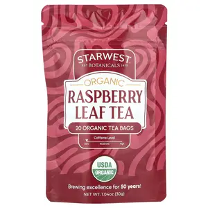Starwest Botanicals Organic Raspberry Leaf Tea, 20 Tea Bags, 1.04 oz (30 g)