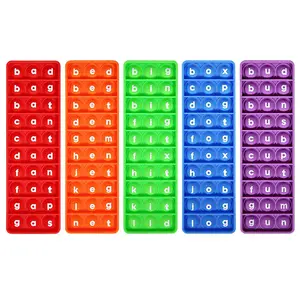 CVC Words Games Pop Toys, 5 Counts Word Pop CVC Phonics Game, Alphabet Pop Fidget Toy, Learning and Educational Toy for Preschool Kids, Preschool Alphabet Tool