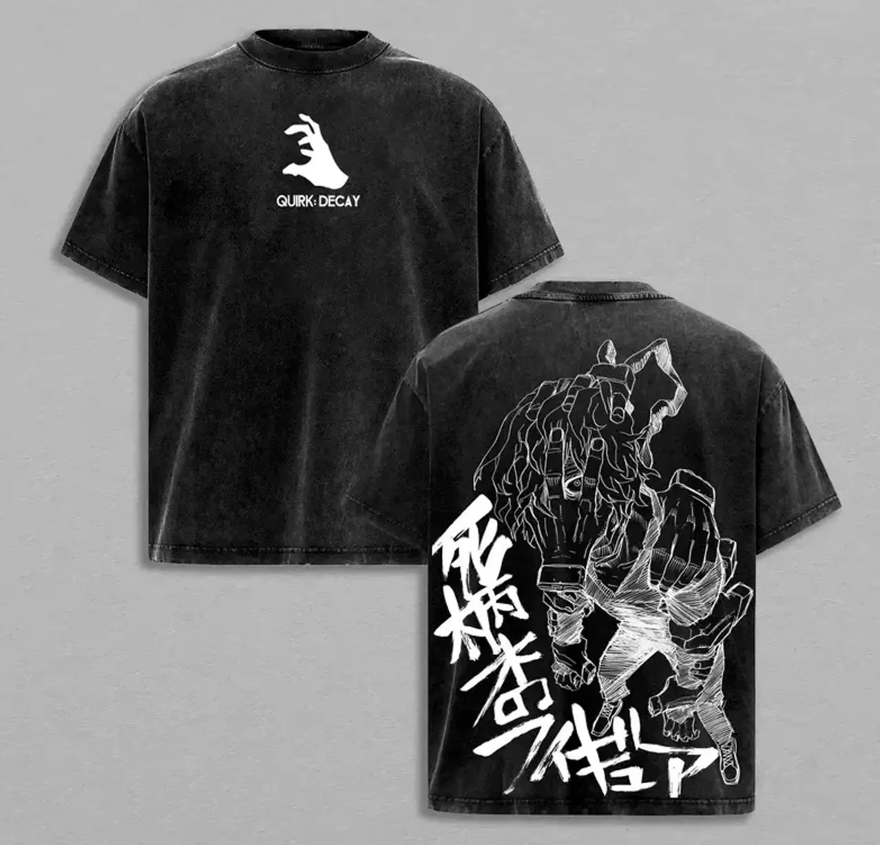 New Shigaraki Tomura Graphic T-shirt Anime My Hero Academia Washed Oversized T Shirt Men Women Clothing Cotton Short Sleeve Tees O