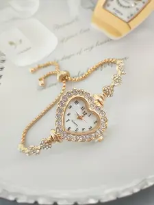 1-piece exquisite and versatile women's watch set, fashionable quartz watch, casual steel strip watch, women's watch Jewelry Watch Set