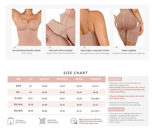 Women's Comfy Tummy Control Shapewear Bodysuit Mid Thigh, Built-in Bra with Adjustable Straps, Breathable Stretchy Shaping Bodysuit, Perfect for Daily Wear, Under Dresses & All Occasions, Smooth Seamless Shaper