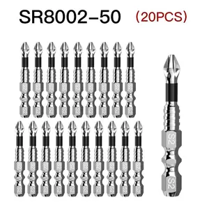 2-Inch 50mm Phillips Screwdriver Set, Shock Resistant High Hardness Non-slip Impact Resistant Screwdriver Head, Suitable for Plastic Products, Woodworking, Screwdriver Bits Set