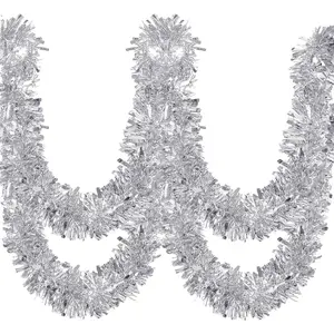 150  Christmas Tinsel Garland Metallic Twist Garland Shiny  String Ornaments for Christmas Tree Party Supplies Indoor and Outdoor Decoration()