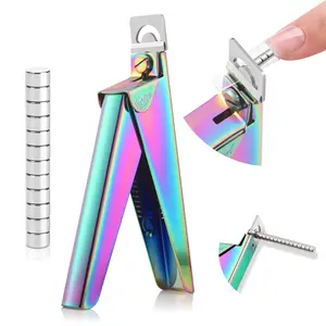 SAVILAND Acrylic Nail Cutters Set: 15PCS Chameleon Clipper with Sizer Magnets Sharp Professional-grade Tools Perfect for Nail Tips & Acrylic Nails