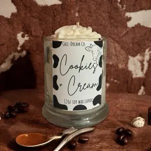 Cookies and Cream + Cow Candle + Soy Wax