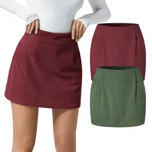 Halara Halara High Waisted Invisible Zipper 2-in-1 Mini A-line Corduroy Casual Skirts Set   #TikTokShopHolidayHaul