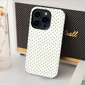 Polka Dot Pattern Beautiful Fashion Two-In-One Membrane Shell - Sturdy Double Protective Shell, Feel All-Inclusive Mobile Phone Case Durable,For IPhone 16Plus, Pro, Max, Perfect Birthday Gift New Year Gift For Frie Compatible with Samsung Galaxy S25
