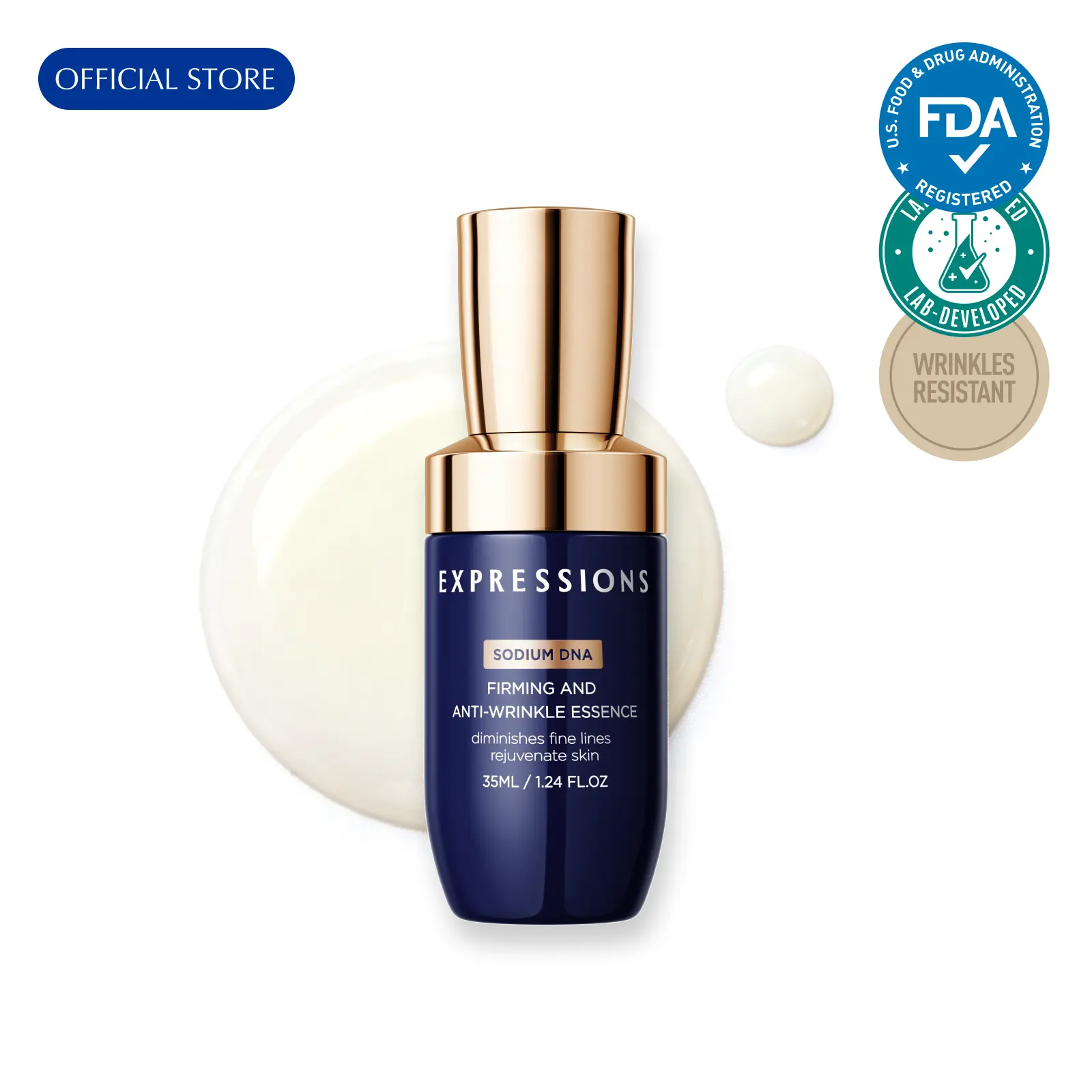 [EXPRESSIONS] 35mL Anti-Aging Serum Topical Non-Greasy Gel Anti-Wrinkle Firming Lift with PDRN Bifida Ferment Filtrate Targeted Repair for Forehead, Frown & Nasolabial Folds Wrinkles Look Softer Summerwins