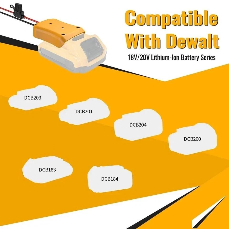 20V to 12V Step Down Converter for Dewalt 20V Battery 240W DC Voltage Regulator with Over-Discharge Protection