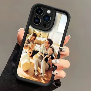 Custom wedding commemorative photo matte black phone case/protective cover, compatible with iPhone 11, 12, 13, 14, 15, 16, and 17 Air Pro Max Pro; clear, stylish, minimalist design; matching phone case; cute custom design; personalized, unique; perfect gi