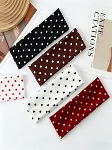 3 Piece Set Women's Fashion Polka Dot Soft Non-Slip Hairband, Soft Headband, High Elastic Breathable, Ideal for Yoga, Sports, Training Headband, Daily Use, Winter Warmth, No Slip Headbands, Workout Headbands