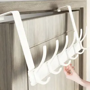 1pc tall Over The Door hanger with hook, easy to install, no need to punch holes hanging metal Over The Door hanger, for hats, keys, home space saving storage, for entrance, bathroom, bedroom, home, dormitory，His comments, hanging his bag, hangers