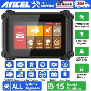 ANCEL V6 All System Automotive OBD2 Scanner, Bidirectional Diagnostic Tool with 15 Reset Service, IMMO Key, Active Test, ECU Reset, Oil Reset, 2 Years Free Update
