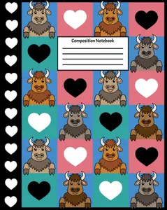 Composition Notebook: Back-to-School Notebook | Wide Ruled | 8 x 10 | 100 Pages | Bison Composition Book