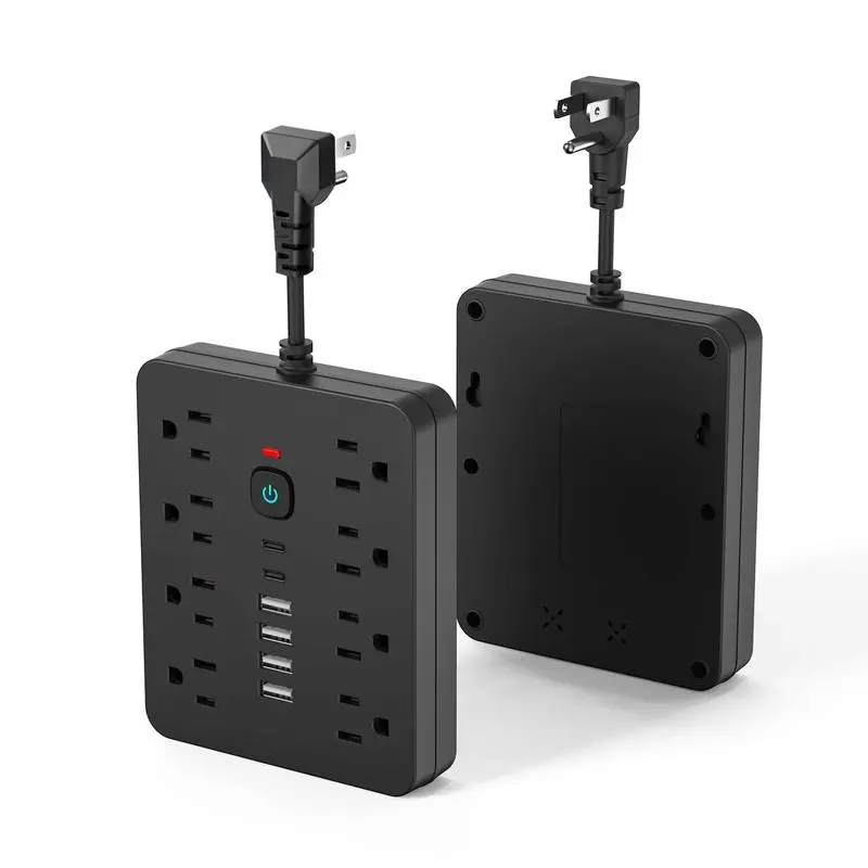 Surge Protector Power Strip(900J) - 8 Outlets 6 USB - 15A/1875W - Ultra-Thin Plug & Cord - UL Certified - Home/Office Use