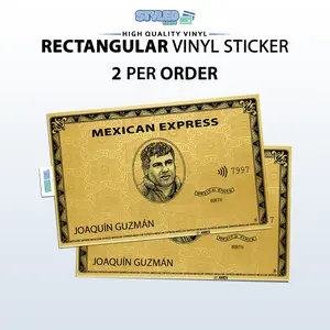 Joaquin guzman mexican express rectangle vinyl sticker