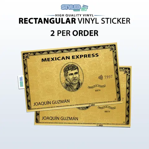 Joaquin guzman mexican express rectangle vinyl sticker