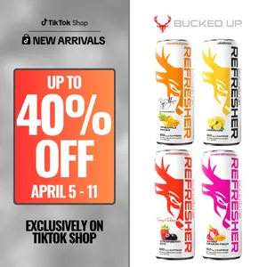 Bucked Up Refreshers - Low-Stim Energy Beverage (12oz. Cans) - Case of 12