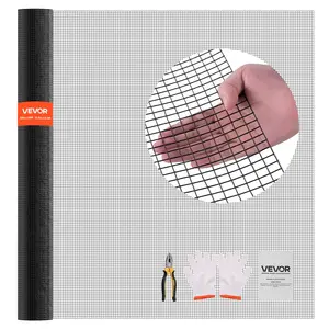 【FathersDayGift】VEVOR Hardware Cloth 72 in x 50 ft, 1/2 in 19 Gauge Galvanized Wire Mesh Roll, Weather-Resistant Vinyl Coated Chicken Wire Fencing, Heavy Duty Welded Garden Plant Fencing for Rabbit Cage Snake Fence