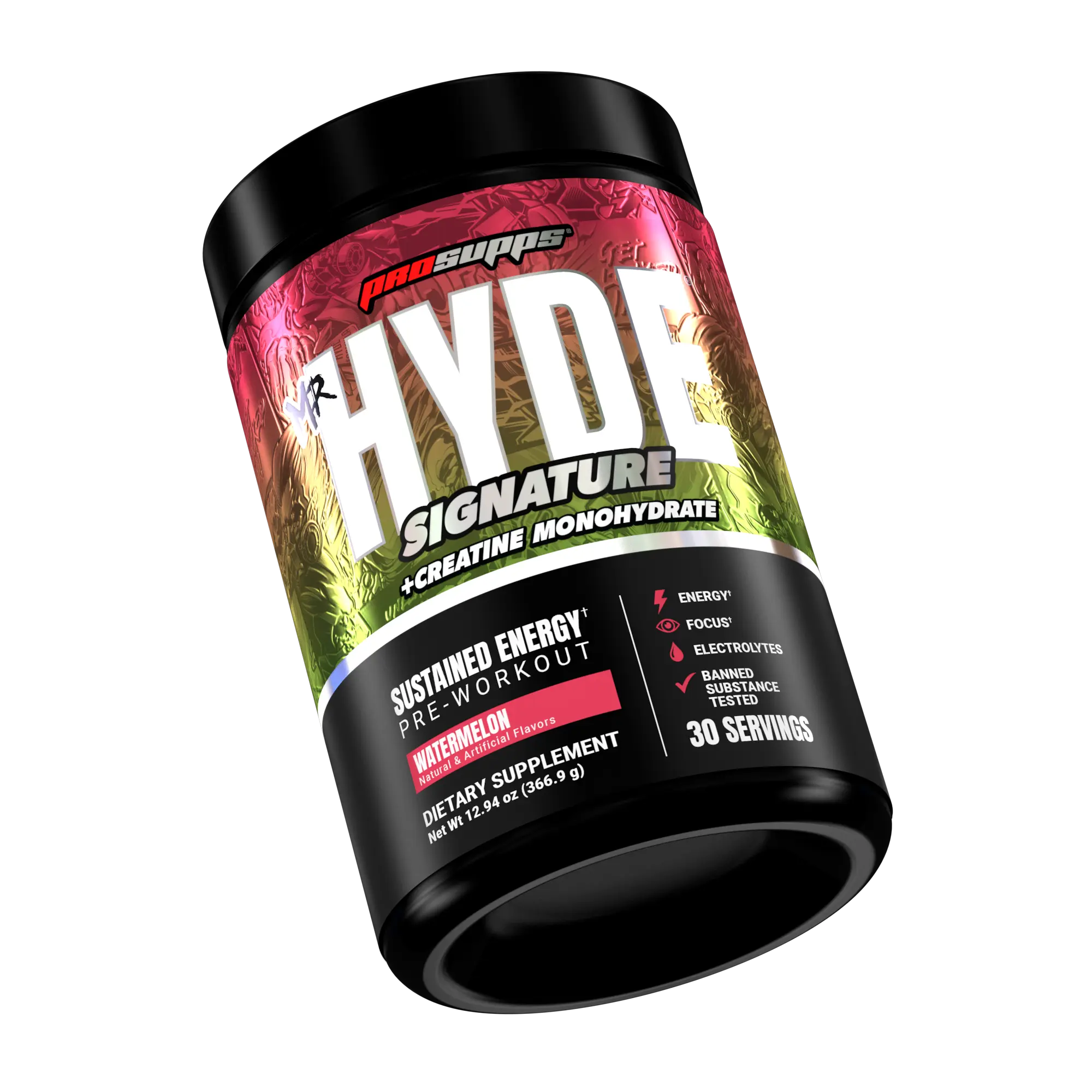 ProSupps Mr. Hyde Signature V2, Pre Workout Powder with Creatine, Beta Alanine & Caffeine - Performance, Energy & Hydration - Clean Fitness & Gym Supplements for Men & Women (Watermelon, 30 Servings)