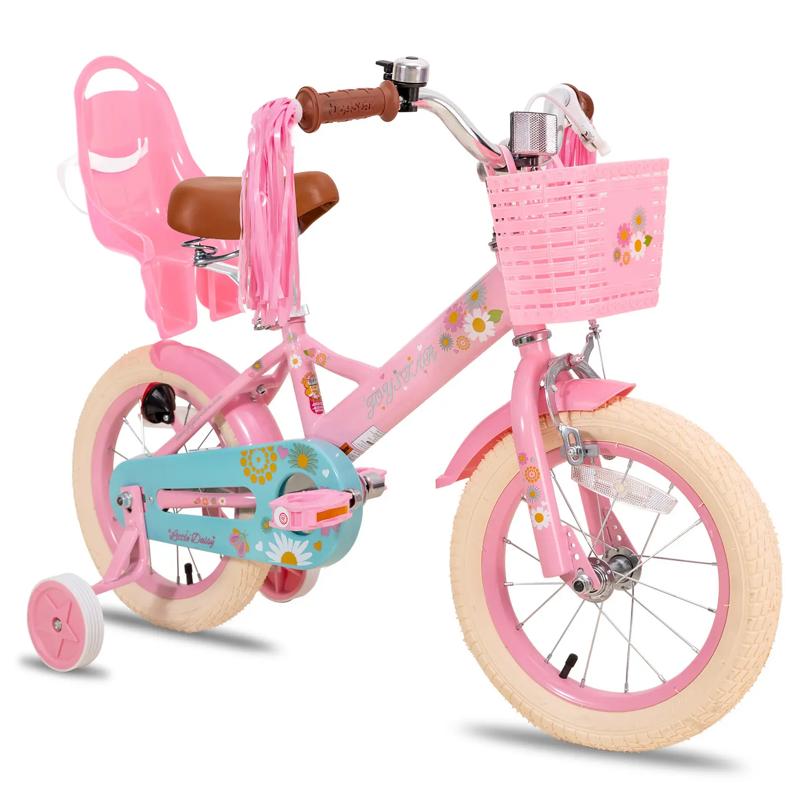 JOYSTAR Kids Bike for Boys Girls Ages 3-9, 12-16 Inch Toddler Bicycle with Training Wheels & Princess Doll Seat