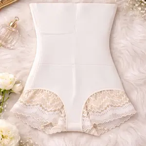 High Waist Women's Underwear with High Tummy Control Lace Trim Comfortable Fit