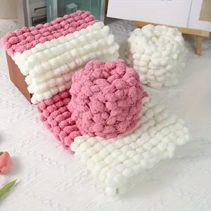 2025 New 4 Skeins Fluffy Cloud Yarn Ball for Handmade Lightweight Knitting Blanket Soft Acrylic Yarn Stretchy Knit Design for DIY Crochet Throw Rug Home Decoration