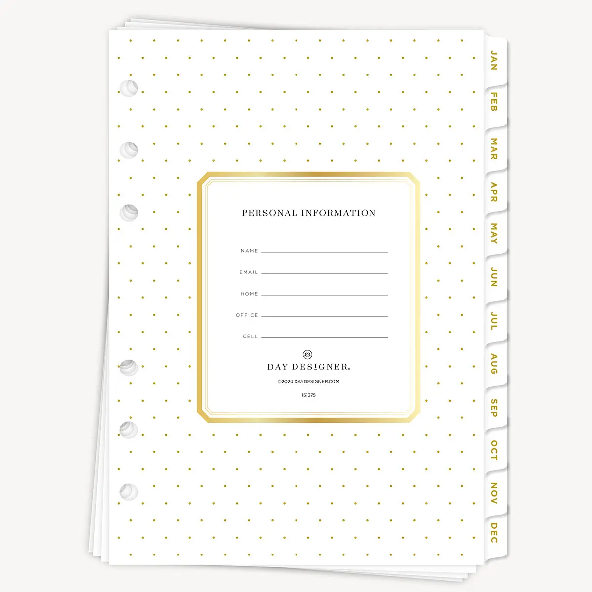 A5 Planner Inserts: 2025 Monthly Calendar (Calendar Year)