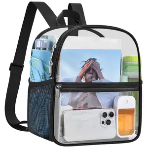 Clear Backpack for Stadium Approved 12x6x12 Waterproof Transparent Daypack for Concerts Sports Events with Padded Straps & 360° Visibility Convenience Festivals