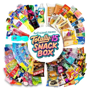 Bite Me Asia Snack Box with 15 Full-Sized Items Including Beverages Potato Chips Biscuits Bread and Candies