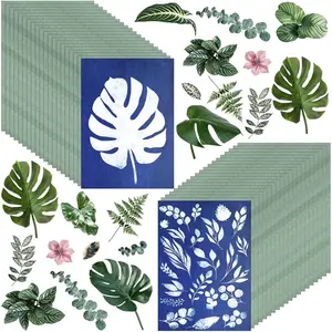 40 Sheets Cyanotype Sun Print Kit - A5 High  Solar Activated Art Drawing Paper for Arts Crafts DIY Projects (5.8x8.3 Inch)