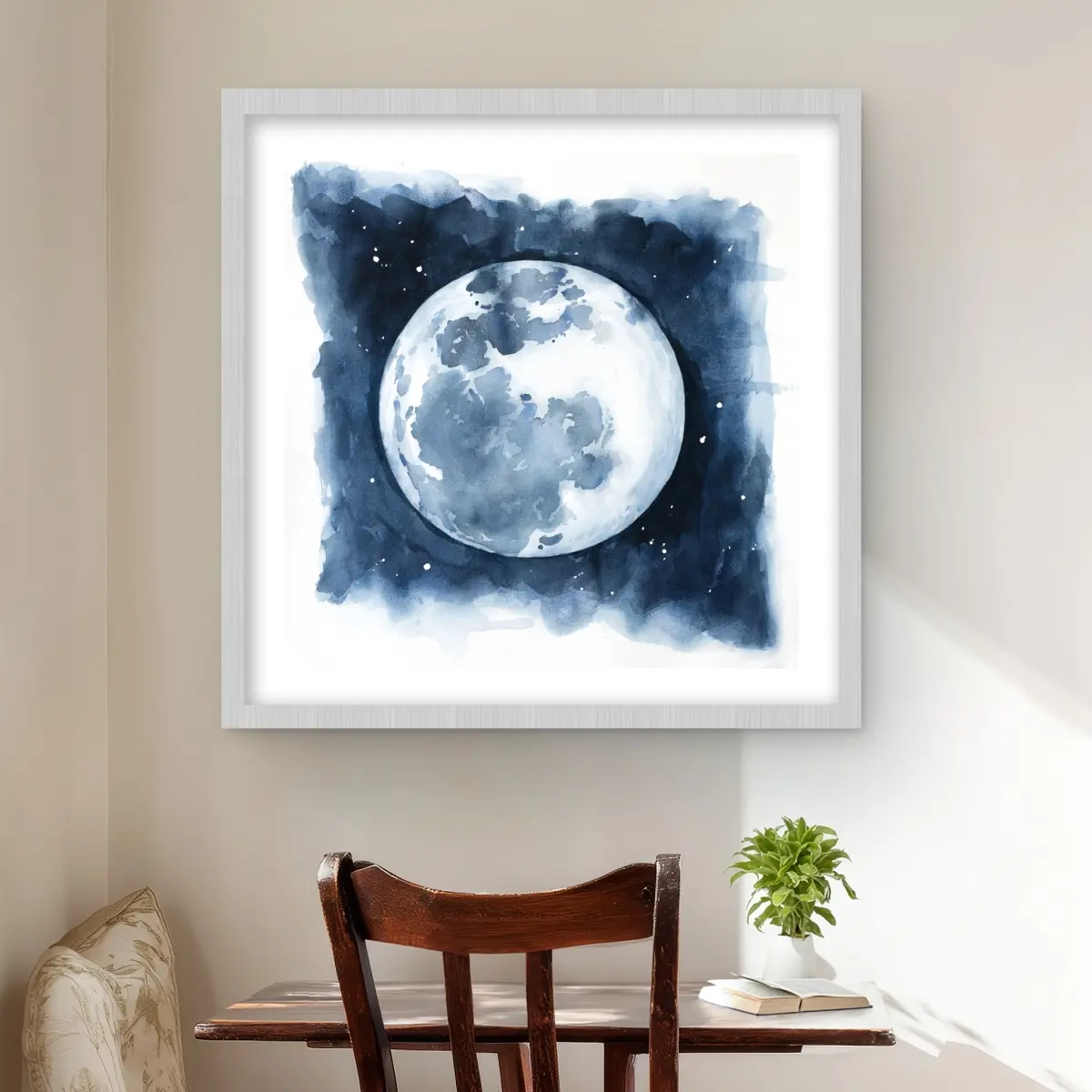 212 MAIN Earth View Framed Print Wall Art - 24x24 in Matted Frame, Clouds Detail Artistic Photo, Home Decor Decoration, Thoughtful Home Supplies Gift