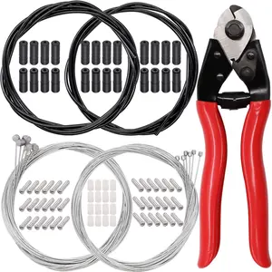 Stainless Steel Wire Cutter Bike Brake Cable Housing Shifter Cable Housing Universal Bike Cable Kit Bicycle Brake Cable Shift Cable with Bike Cable End Caps O-Rings