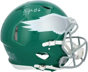 DeVonta Smith Philadelphia Eagles Autographed Riddell Kelly Green Speed Authentic Helmet - Fanatics Authentic Certified