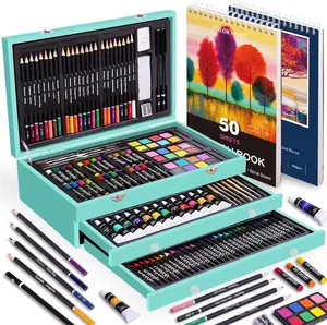Art Supplies Ultimate Creative Kit with 100+ Pieces Including Paints Pastels Markers & More Perfect Gift for Artists Quality Craftsmanship