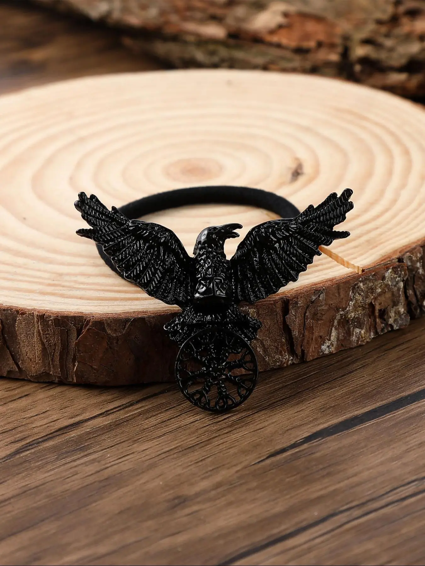 Viking Vintage Raven Hair Accessory, Viking Runes Elastic Band Headband, Hairband, Hip Hop Punk Animal Gothic Headpiece, Costume Headpiece, Valentine's Day Mother's Day Birthday Gift