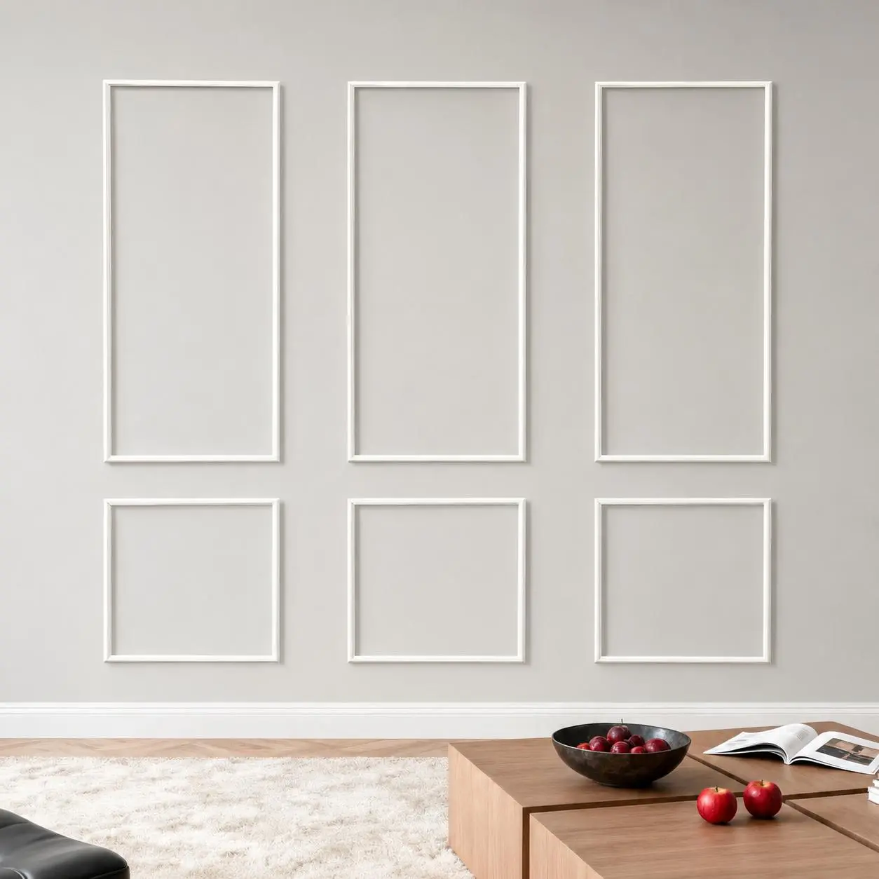 Pack of 3 - Wall Molding 24 x 54 and 24 x 24 in Waterproof Accent Wall Trim wall