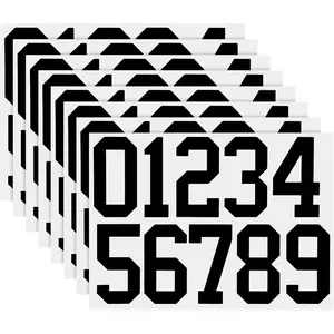 8 Sheets Mailbox Numbers Stickers  Vinyl Number Stickers Self Adhesive 0-9 Vinyl  for //Residence(3 Inch,Black)